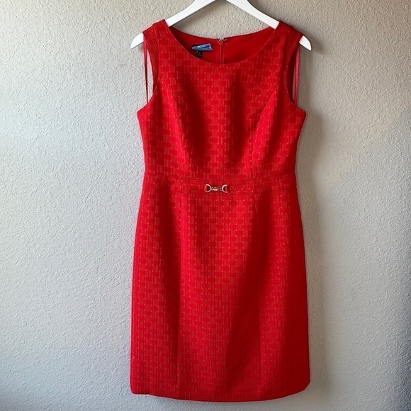 Talbots Red Shift Dress Size 8 - Picture 1 of 14